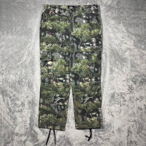 Dickies CamoWest Pants Mens (36)x32 Green Camo Cargo Utility Adjustable Outdoor - Picture 1 of 14